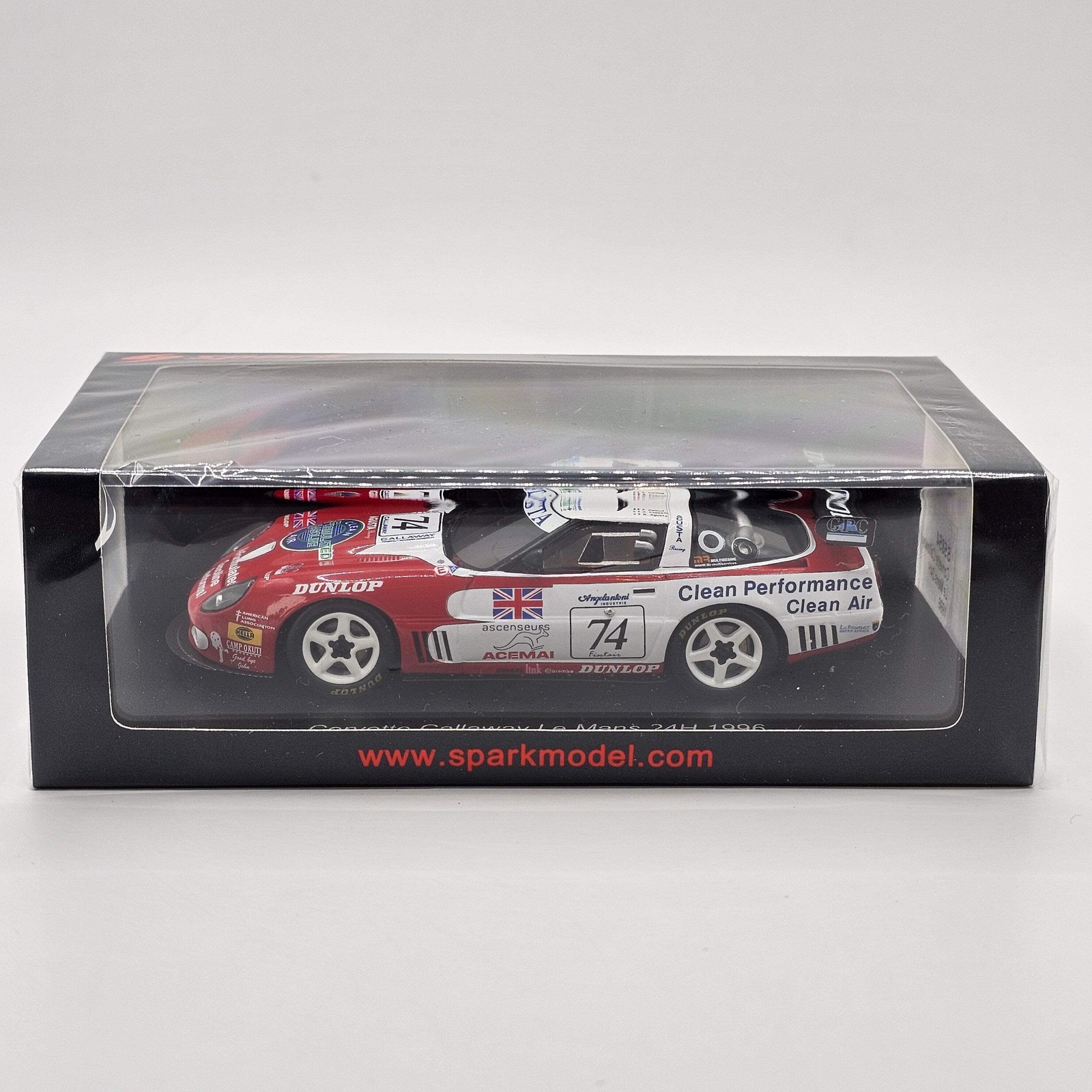 Spark Callaway Corvette #74 Agusta Racing Team 24Hrs Le Mans 1996 1/43 Scale S58