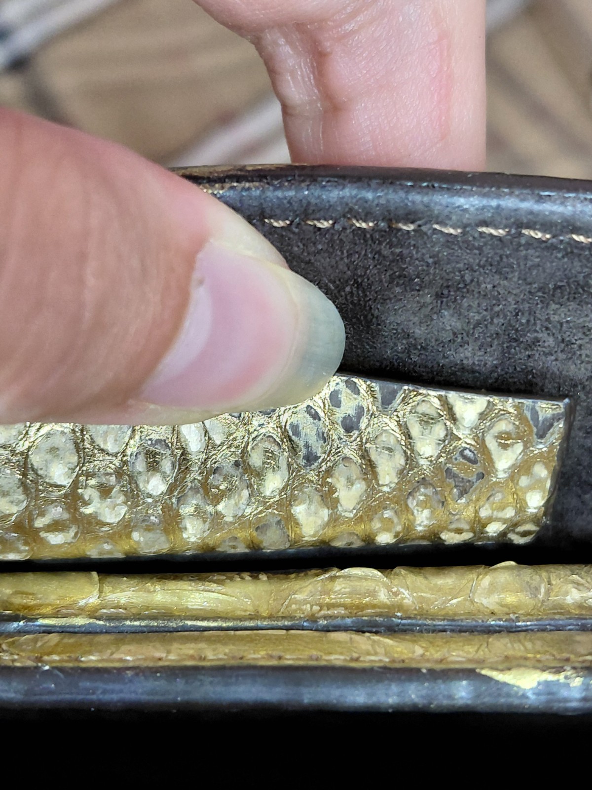 Alexander McQueen Gold Python Top Handle Crossbod… - image 9