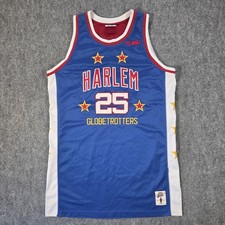Vintage Harlem Globetrotters Jersey Mens 2XL 25 75th Anniversary FUBU Platinum