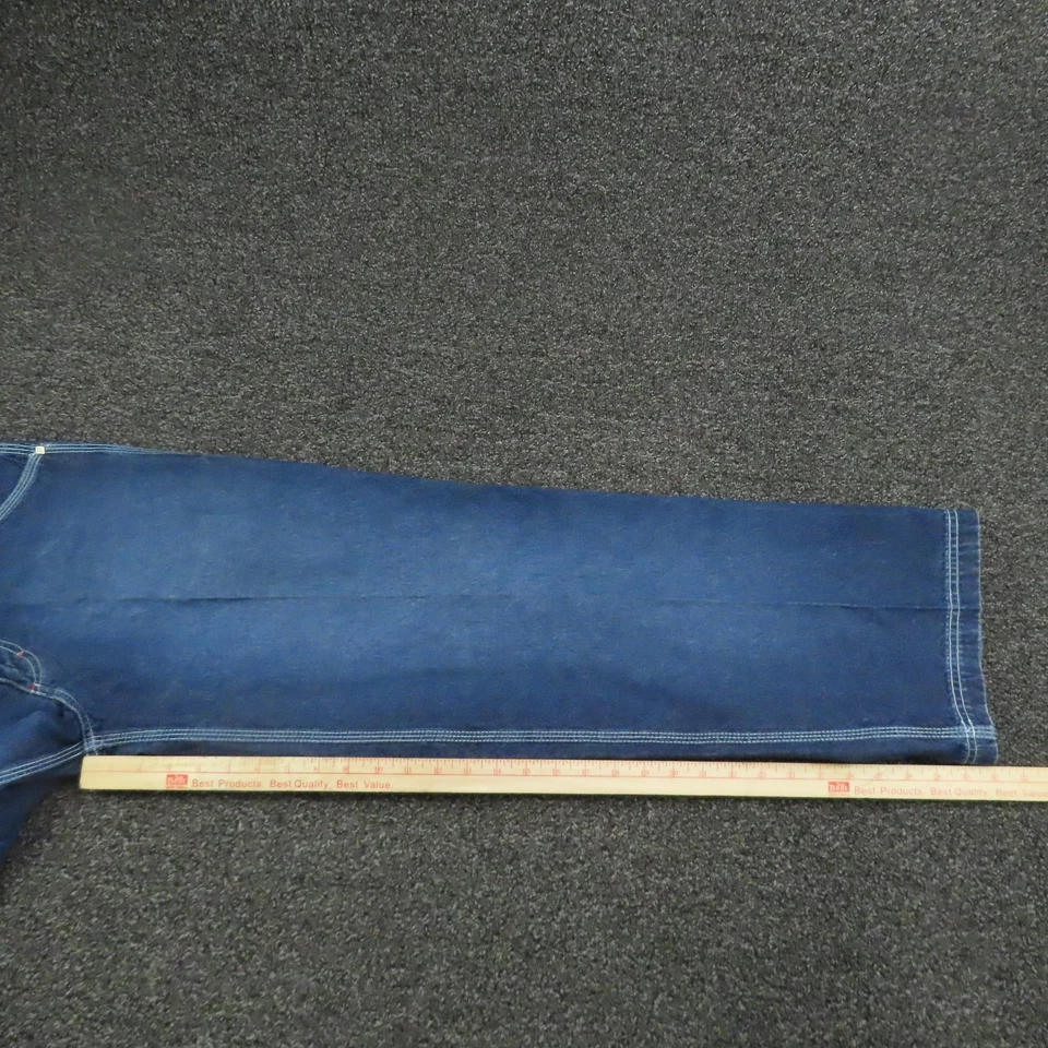 FUBU Jeans Womens W9/10 Carpenter Utility Workwear Relaxed Fit Denim Pants Y2K - Image 4 of 4