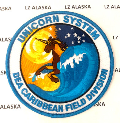 UNICORN SYSTEM DEA DRUG ENFORCEMENT CARIBBEAN FIELD DIVISION PATCH (PD 16)