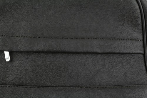 SUITSUPPLY Men Bag OS Unisex Dark Brown Calf Leather Zipper Casual Logo Backpack - Picture 14 of 17