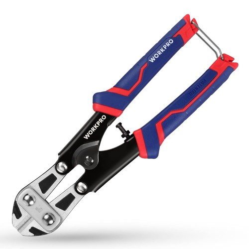 WORKPRO Mini Bolt Cutter 8-inch, Spring 8-inch/210mm, Blue, Silver, Black - Picture 1 of 7