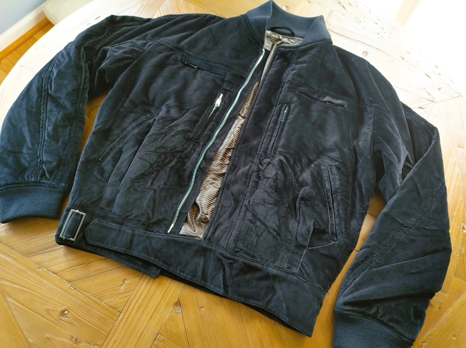 Chaqueta Bomber Haider Ackermann Terciopelo Negra Hombre Talla XL Nueva Foto 2 de 4