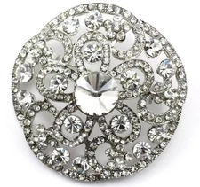 Clear Austrian Rhinestone Crystal Trendy Bridal Wedding Brooch Pin PN 26395