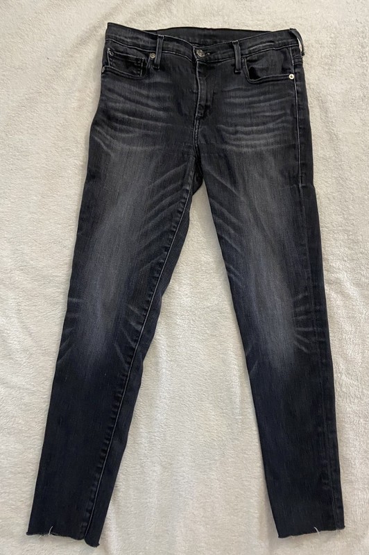 True Religion Womens Dark Gray Halle Mid Rise Super Skinny Leg Jeans 27
