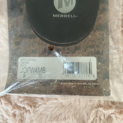 Nuovo Merrelle Solette Uomo 9M Ortholite Comfort Schiuma Cuscino Nero - Foto 4 di 5