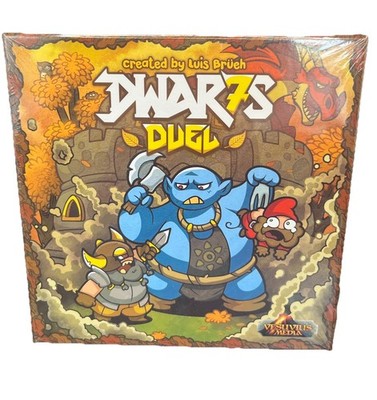 Dwar7s Duel Duell Brettspiel Englisch Dwarfs Fantasy Kartenspiel Vesuvius Media