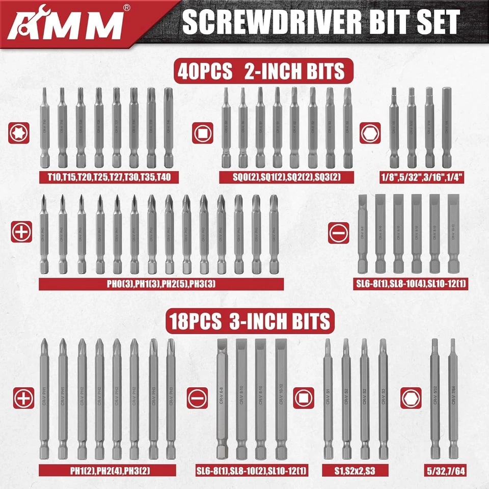 232-Piece Chrome Vanadium Screwdriver Bit Set for Ultimate Precision - Image 4 of 4