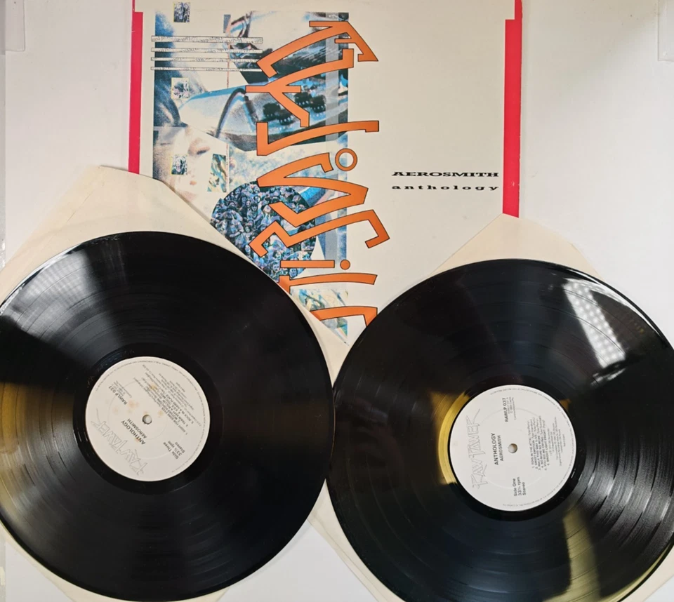 Aerosmith Anthology LP Album vinyl record 2 x compilation 1998 on Raw Power - Image 2 of 4