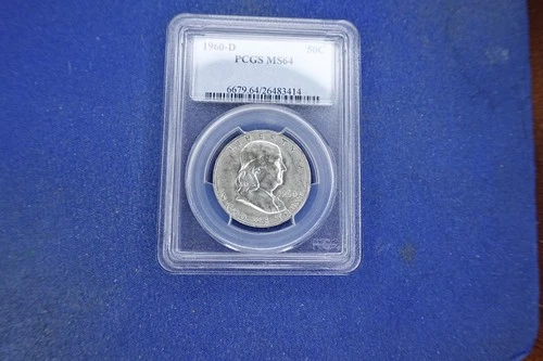 Lot 83 - 1960D Franklin Half Dollar  MS64