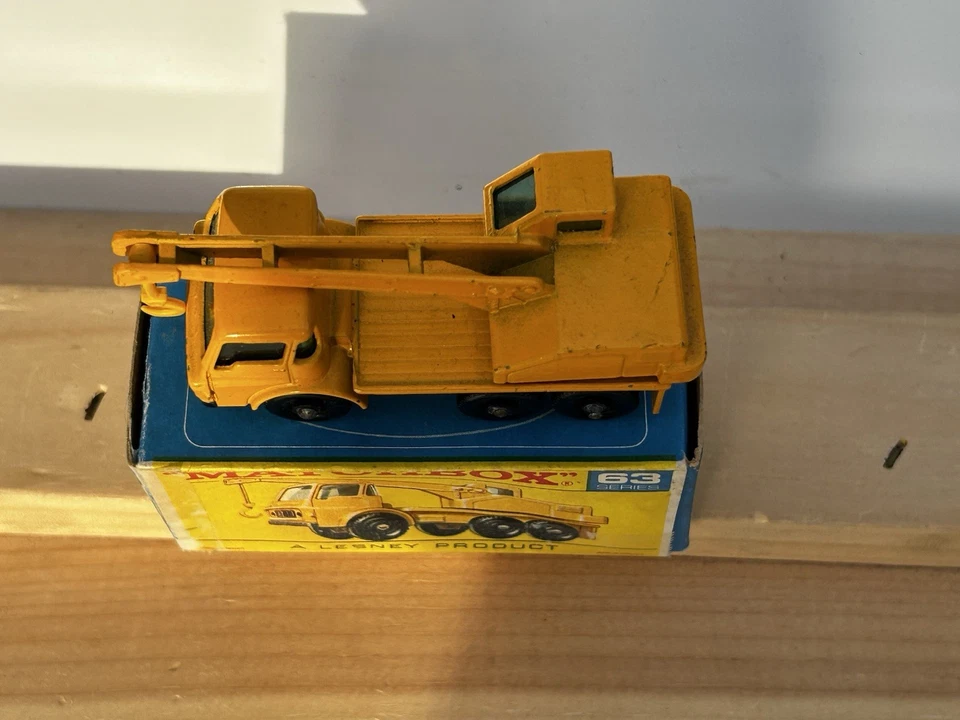 MATCHBOX LESNEY #63 Dodge Crane Truck W 1st Issue "New Model" Real BOX '60s - Image 2 of 4