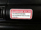 FUNNY PASSENGER RULES STICKER  CAR 4X4 VAN 4WD OFFROAD QUAD  BOAT JETSKI VISOR