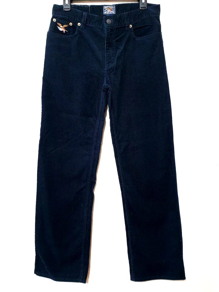 Pantalones de pana American Living talla 20 niños jóvenes rectos negros 100 % algodón nuevos con etiquetas Foto 4 de 4