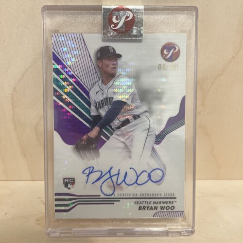 2024 Topps Pristine Baseball Bryan Woo Rookie Encased Auto #06/99 MARINERS