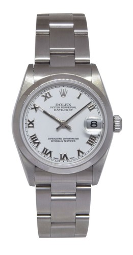 Rolex Datejust Steel White Roman Dial Oyster Bracelet Ladies 31mm Watch F 78240 - 第 2/10 張圖片