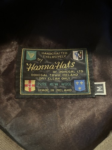 Hannah Hats Donegal Irish Wool Tweed Flat Driving Cap Size M. - Picture 5 of 5