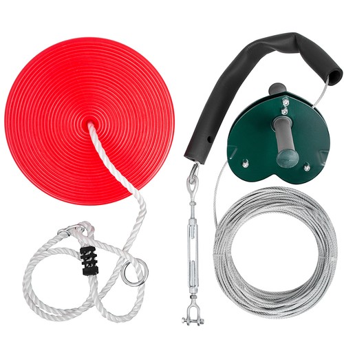Zipline Kit 100ft Ultimate Zip Line Kit with Seat Trolley Stainless Steel - Bild 10 von 12