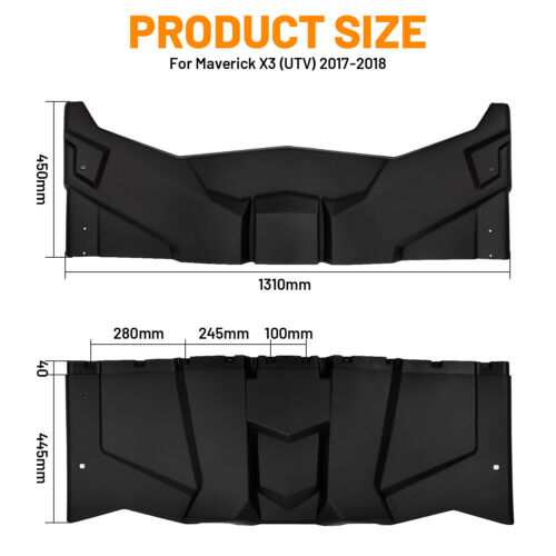 X3 Roof Hard Top Sun Visor For 2017-2024 Can Am Maverick X3 Replace # 715002902 - Picture 4 of 12