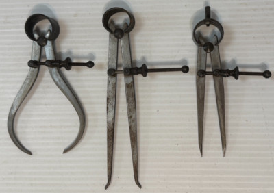 Lot of 3 Machinist calipers DIVIDERS Inside & Outside Compass | eBay