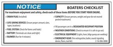 Boaters Checklist Notice Decal Sticker Label Marine Boat Safety Free Shipping Boaters Checklist Notice Decal Sticker Label Marine Boat Safety Free Shipping
