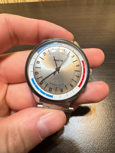 Raketa 24 Polar Antartica Soviet Watch 2623H Original Soviet Armbanduhr