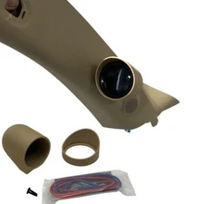Universal 52mm 2" Single Gauge Pod & Hood Dash / Pillar Mount Holder Meter Beige