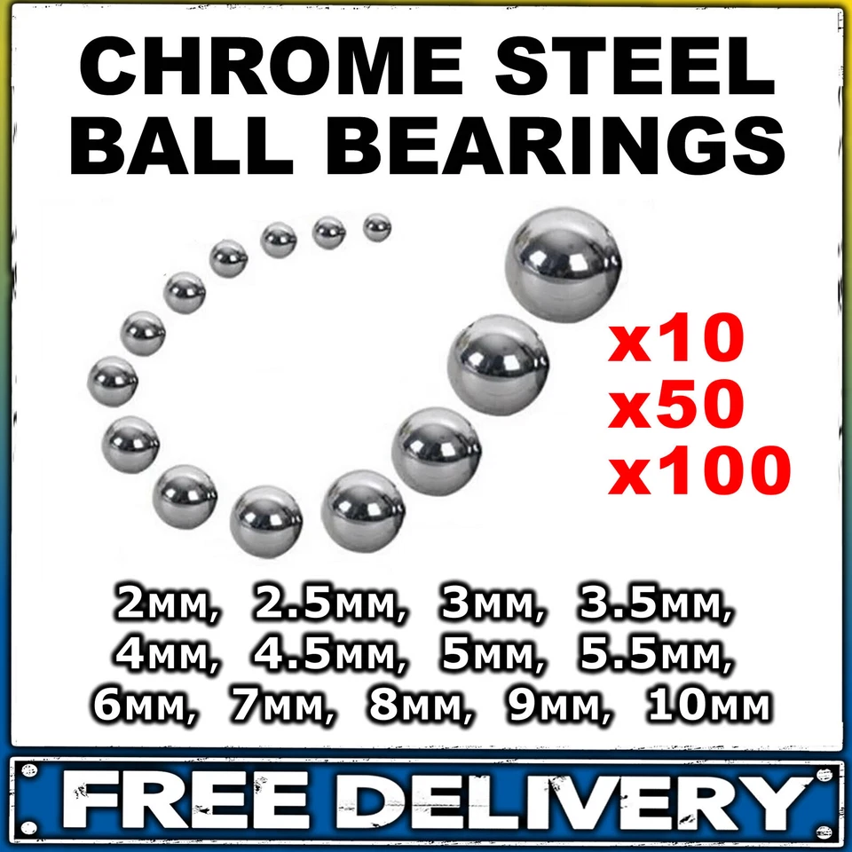 2mm, 3mm, 4mm, 5mm, 6mm, 7mm, 8mm, 9mm, 10mm Steel Ball Bearings Catapult Ammo