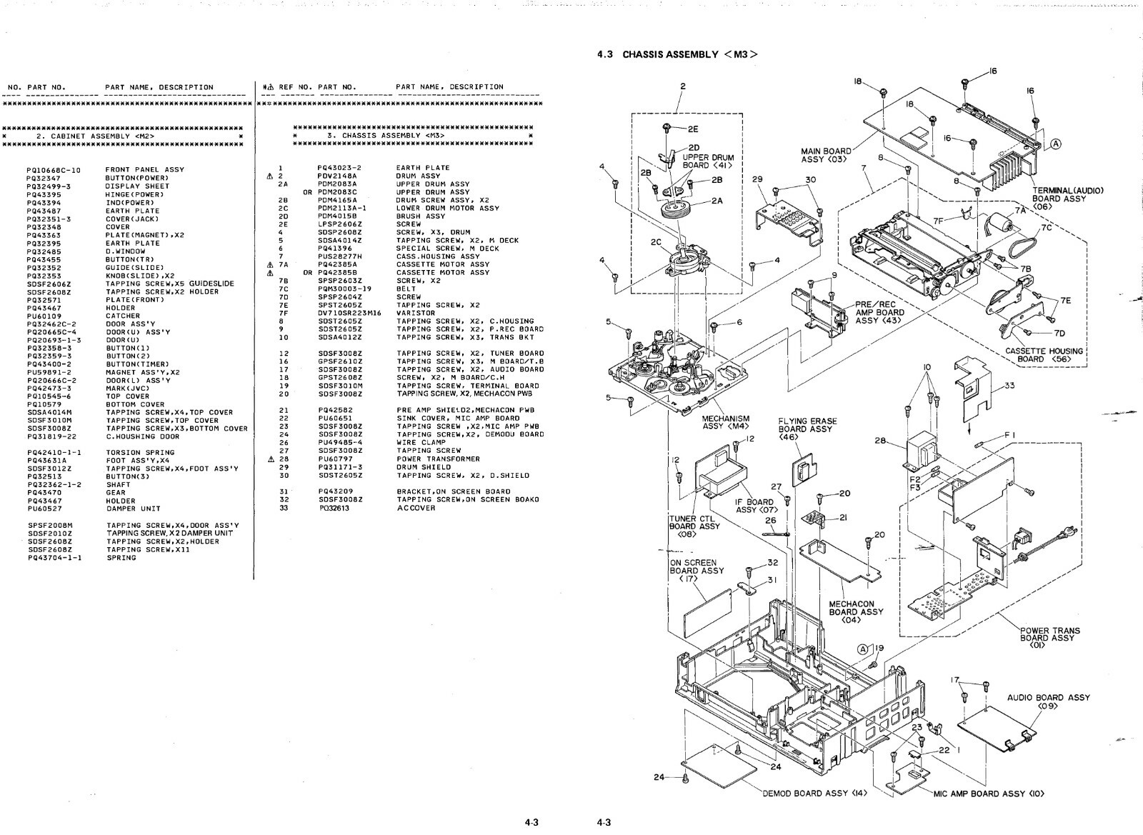 Spare vcr parts for JVC HRS5000U *bin 1 of 2* eBay