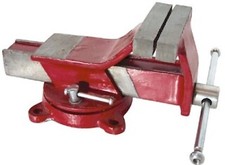 Morsa da banco in acciaio con base girevole 125mm