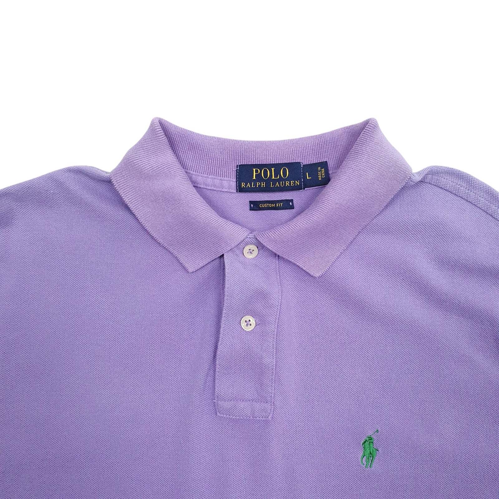 POLO RALPH LAUREN Purple Polo Shirt Short Sleeve Cotton Mens L image 3