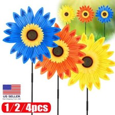 Sunflower Patio Lawn Pinwheel Wind Spinner Ga...