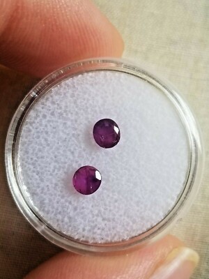 1.12 TCW Natural Burma Rubies Oval Shape Pair Unheated Untreated Gemstones 