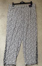 NWT MARKS & SPENCER SIZE 22 BEIGE LEOPARD PRINT TAPERED ELASTICATED TROUSERS £35