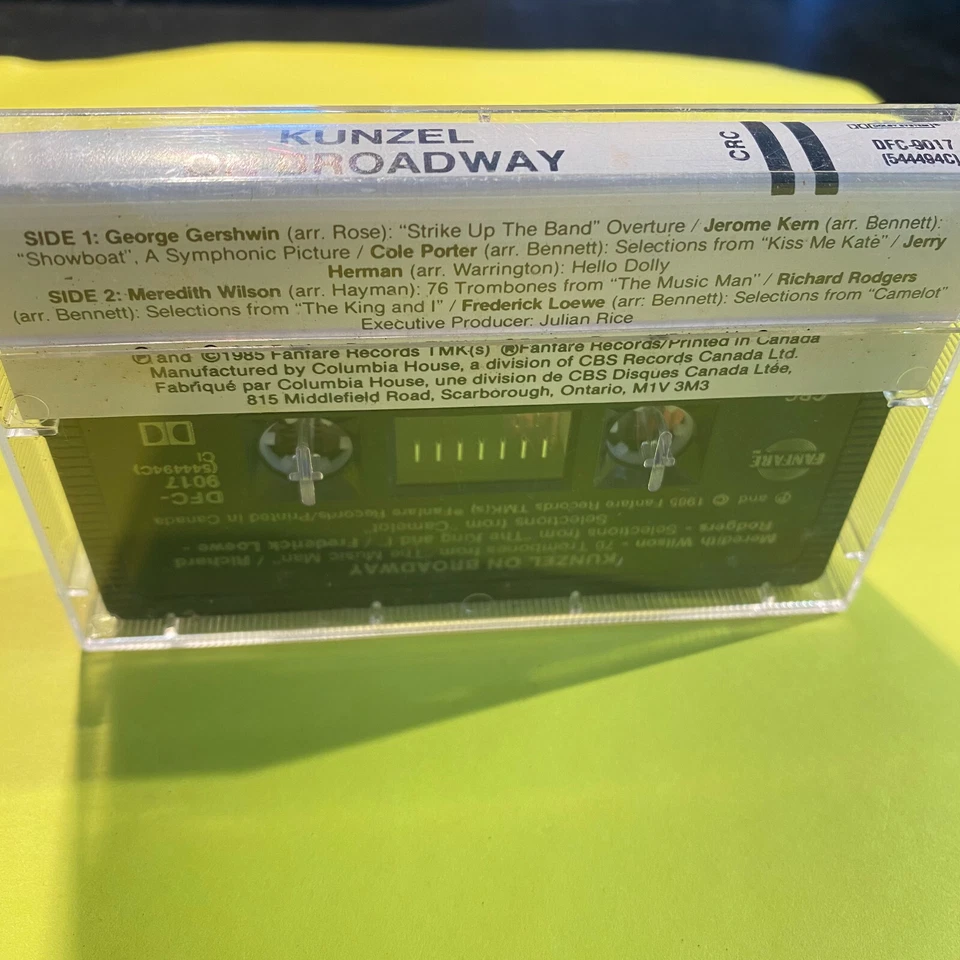 KUNZEL ON BROADWAY CASSETTE TAPE VERY RARE HTF - Image 3 of 4