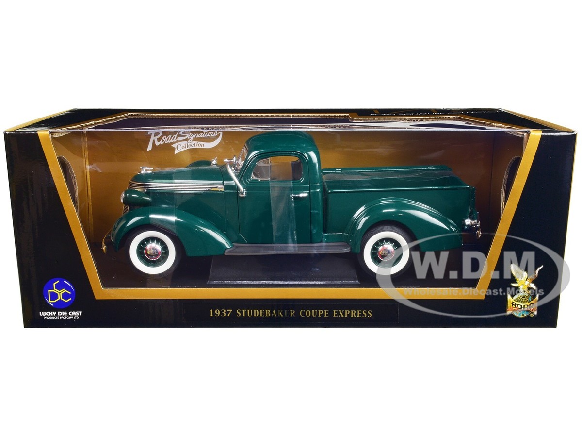 1937 STUDEBAKER COUPE EXPRESS PICKUP GREEN 1/18 DIECAST BY ROAD