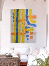Mark Little,  Original, painting,60”x48”Acrylic,Abstract,pop Art,modern,large XL