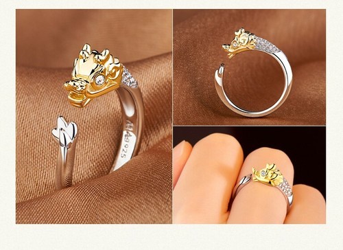 Unisex New Cute Finger Ring Crystals Lunar Chinese Animal Adjustable Rings K40 - Picture 14 of 16
