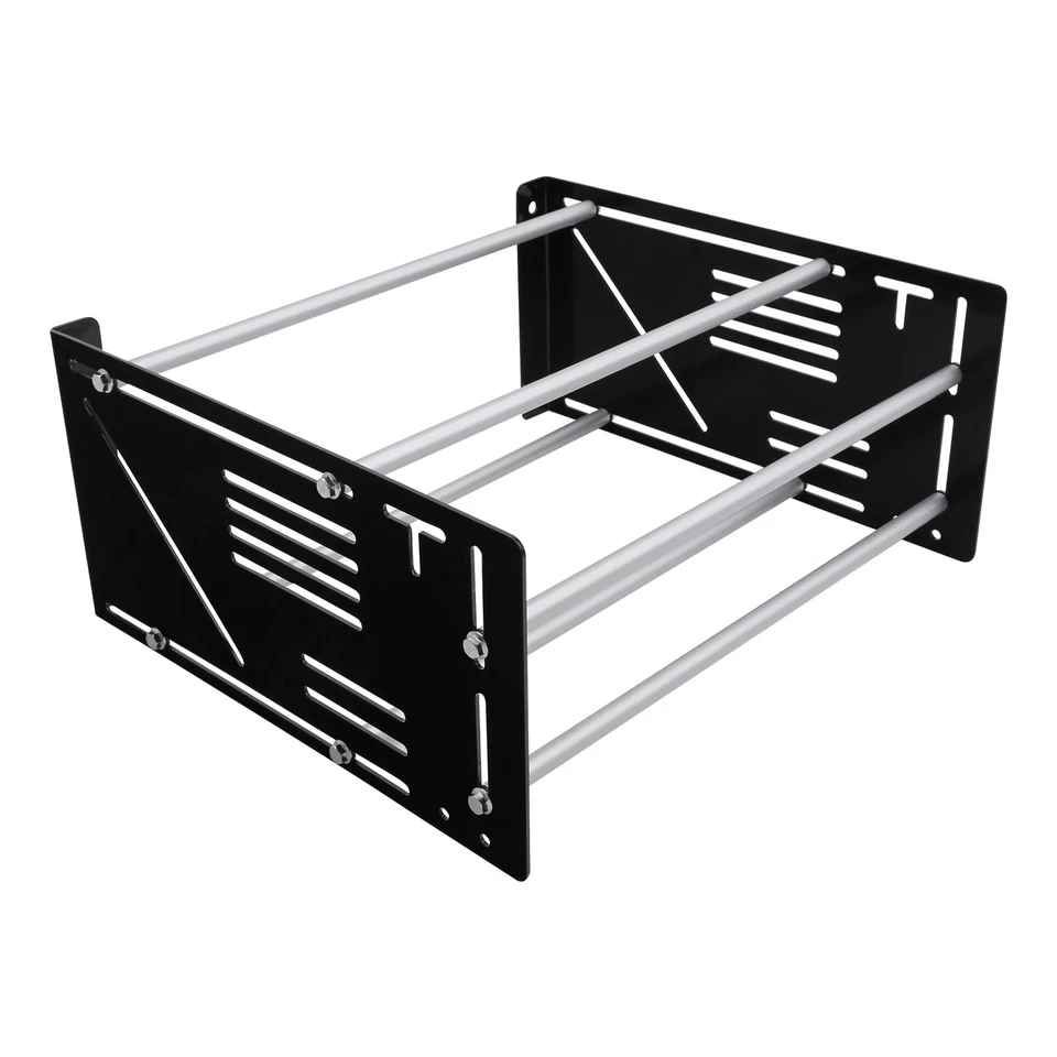 Black Wall Mount Storage Rack Fit For Harley Electra Street Road Glide - Image 2 of 4