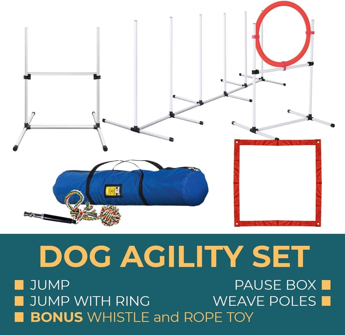 CHEERING PET Dog Agility Training Equipment Dog Obstacle Course