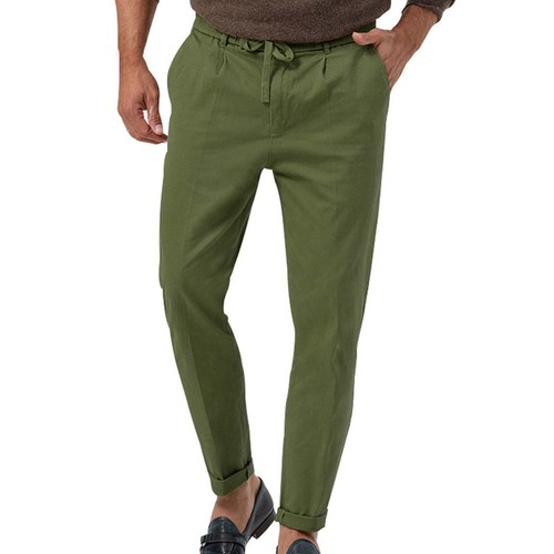 Men's Straight Casual Pants Solid Breathable Loose Long Pants Trousers Pockets - Picture 9 of 48