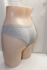 Gray Low Waisted Panties Floral Lace Bikini Briefs High Cut Seamless Cheeky S