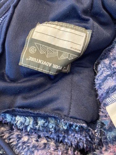 Eddie Bauer Deep Pile Fleece Hoodie Full Zip Kids L 14/16 Aztec Pattern Clean - Picture 13 of 13