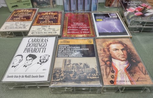 π Used various Opera Music & Piano Cassette untested Carreras Domingo Pavarotti - Picture 2 of 15