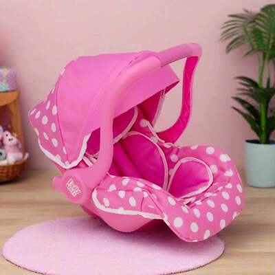 Dolls Pink Car Seat Baby Carry Toy 2in1 Baby Dolls Seat Dolly Pram & Pushchair