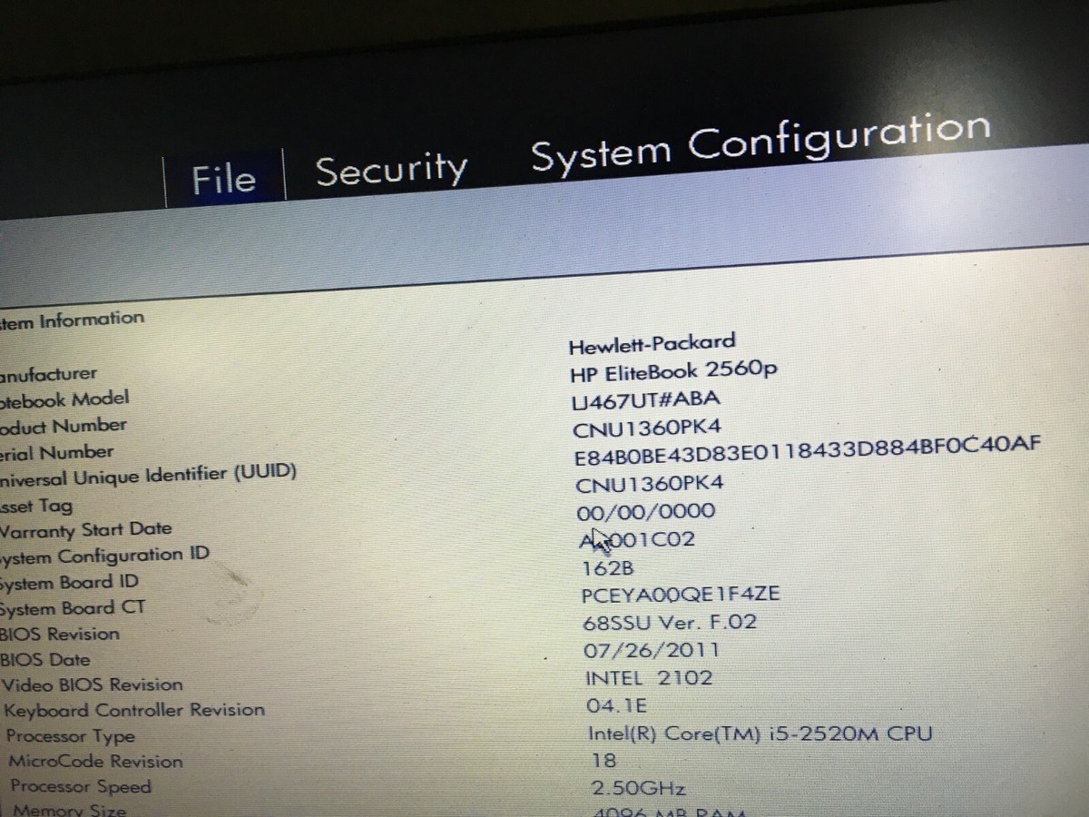 HP Elitebook 2560P 12.5 HP Elitebook 2560P 12.5