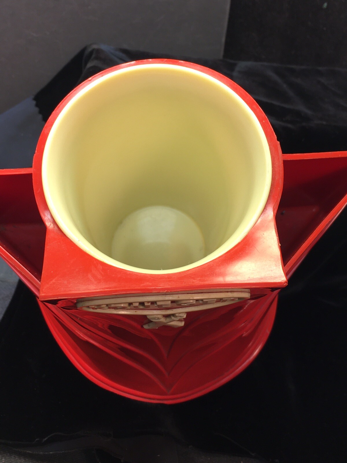 Vintg KRUEGER Beer PLASTIC BAR Caddy SWIZZLE STICK HOLDER +Glass