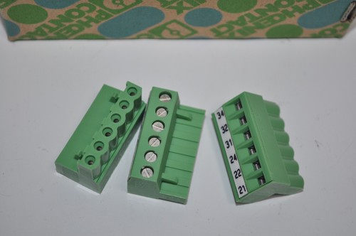 NUEVO Phoenix Contact 6 Pin Conector Terminal Enchufe Juego de 3 MSTB-SET/EMUG 45-4REL - Imagen 2 de 5