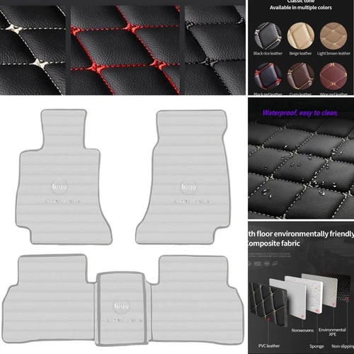 For Alfa Romeo Car Floor Mats All Models Foot Pads Leather Waterproof Carpets - Foto 19 di 33