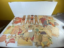 large Vintage Paper Dolls Clothes Accessories Cowboy Sailor Etc Lot 7D17